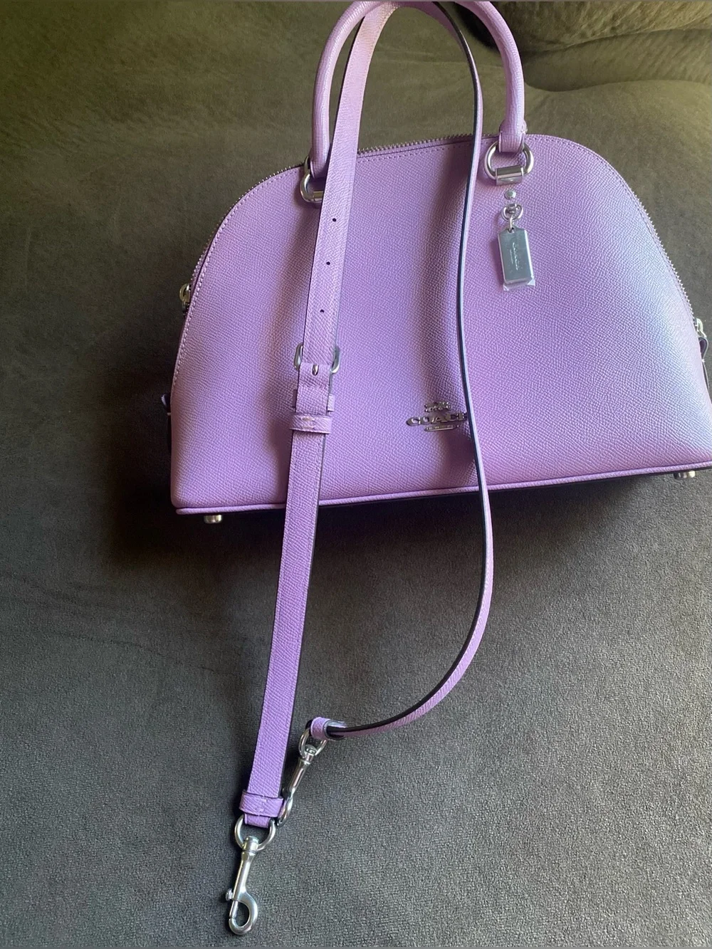 Purple coach bag
